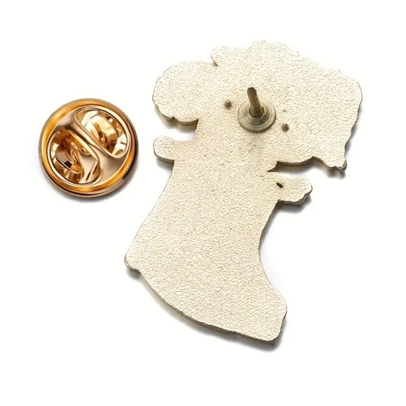 3/$25 Black Boots with Flowers Pin Badge Brooch - Picture 5 of 7